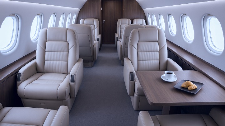 Falcon 900EX Jet Interior